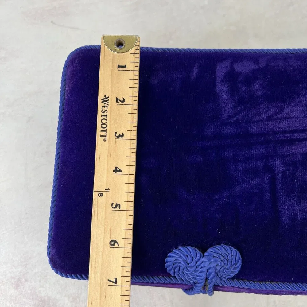 Goldsmith‎ Vintage Velvet Holder Cobalt Blue 90s Maximalist Bold Decor